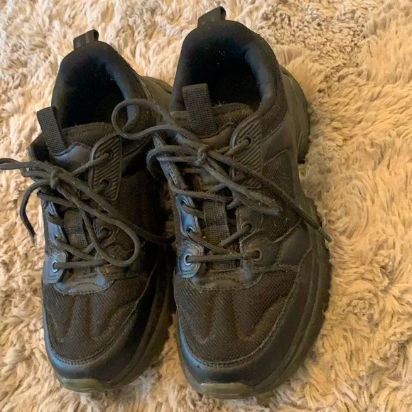 ZARA CHUNKY BLACK SNEAKERS - Picture 6 of 9